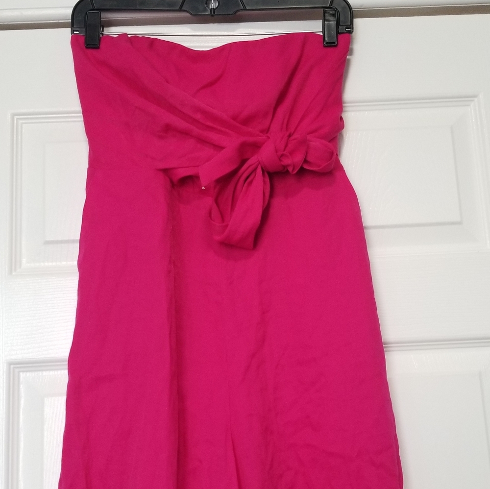 Meave Anthropologie $148 Pink Strapless Brin Jumpsuit By Meave Size 2 - Picture 7 of 16